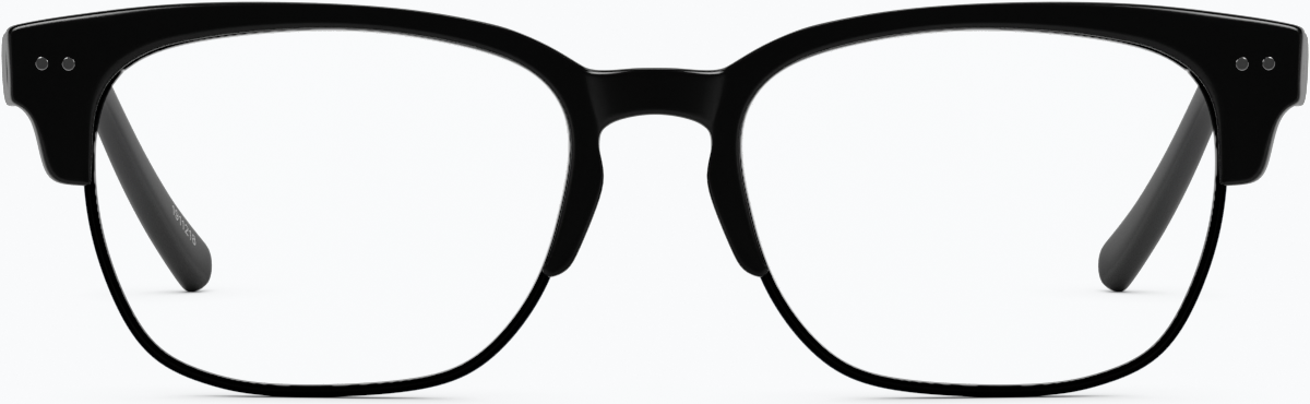 Front view of Unplugged Glasses 1911221 in Black thumbnail