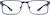 Front view of Rectangle Glasses 1911416 in Blue thumbnail