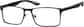 Angle view of Rectangle Glasses 1911421 in Black thumbnail