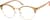 Angle view of Browline Glasses 1911815 in Honey thumbnail