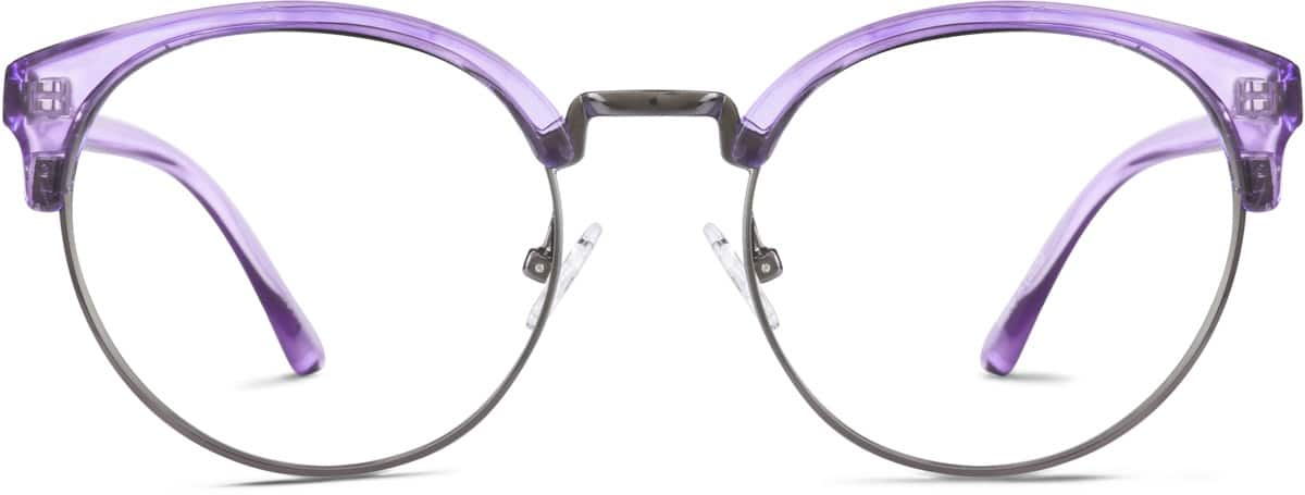 Front view of Browline Glasses 1911817 in Lilac