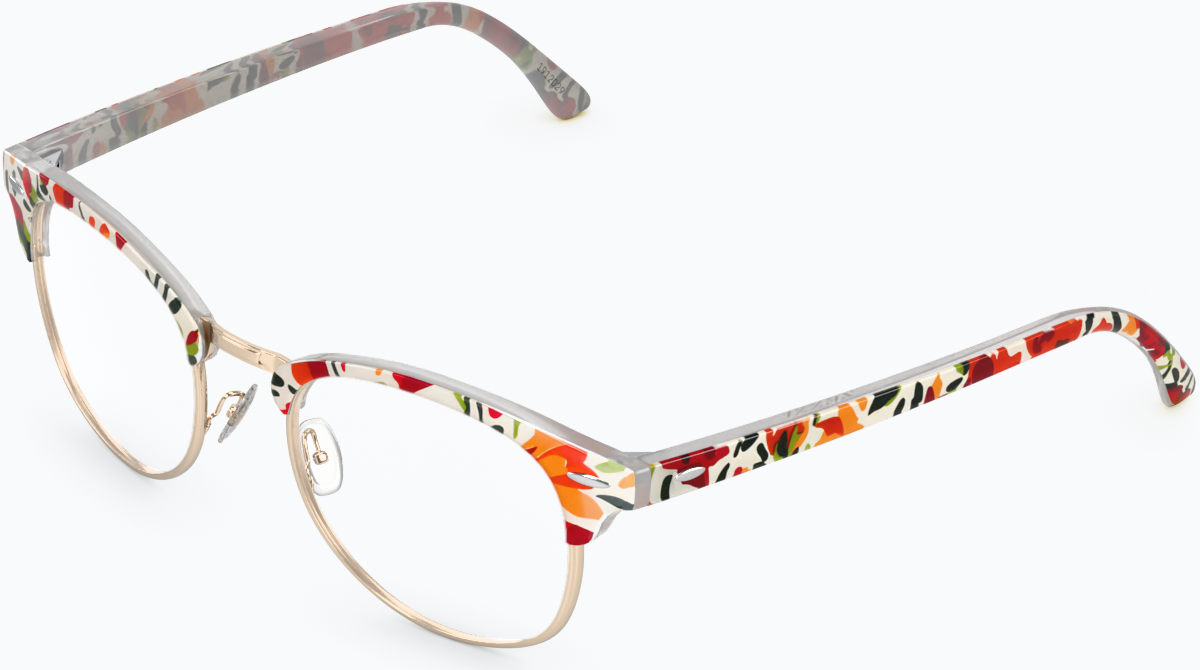 Angle view of Browline Glasses 1912029 in Multi thumbnail