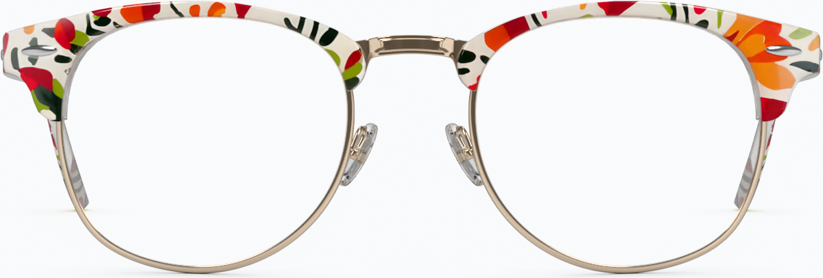 Front view of Browline Glasses 1912029 in Multi thumbnail