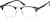 Angle view of Browline Glasses 1912039 in Black thumbnail
