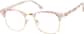 Angle view of Browline Glasses 1912049 in Pink thumbnail