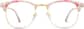 Front view of Browline Glasses 1912049 in Pink thumbnail