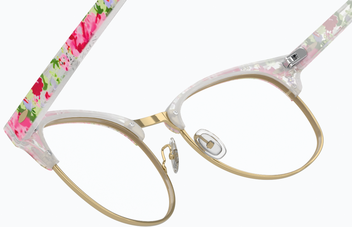 See-through view of Browline Glasses 1912049 in Pink thumbnail