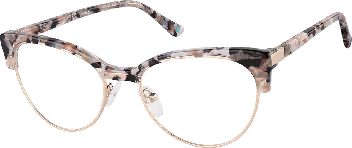 Angle view of Cat-Eye Glasses 1912139 in Tortoiseshell