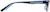 Side view of Rectangle Glasses 191216 in Blue thumbnail