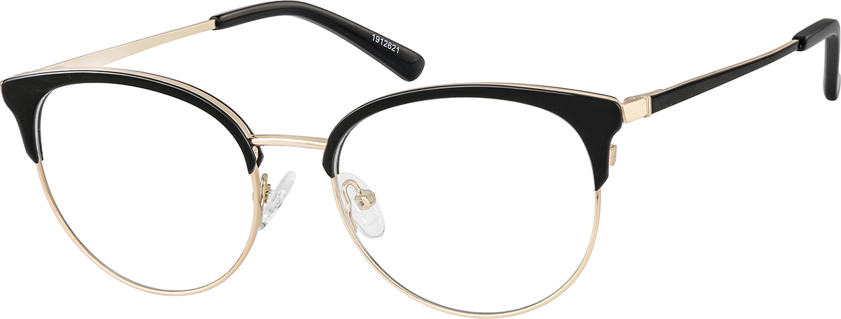 Zenni Womens Browline Prescription Glasses Black Tortoiseshell Full Rim Fr
