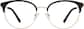 Front view of Browline Glasses 1912621 in Black thumbnail