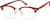 Angle view of Kids' Browline Glasses 1913118 in Red thumbnail