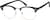 Angle view of Kids' Browline Glasses 1913121 in Black thumbnail