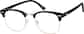 Angle view of Kids' Browline Glasses 1913121 in Black thumbnail