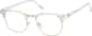 Angle view of Kids' Browline Glasses 1913123 in Clear thumbnail