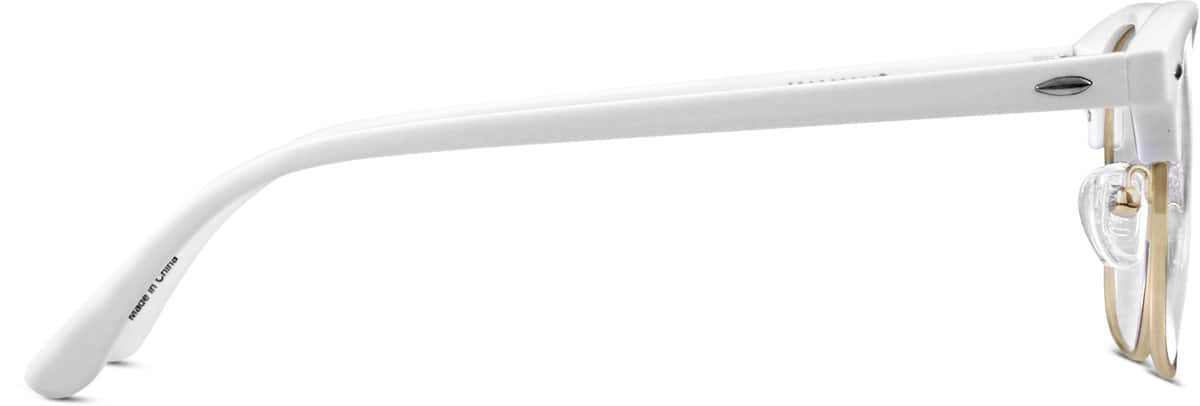 Side view of Kids' Browline Glasses 1913130 in White