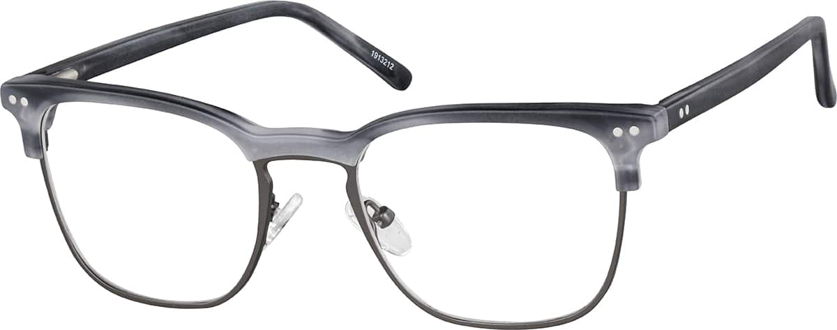 Angle view of Browline Glasses 1913212 in Gray