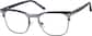 Angle view of Browline Glasses 1913212 in Gray thumbnail