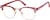 Angle view of Browline Glasses 1913418 in Red thumbnail