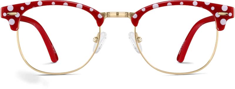 Red  Browline Glasses