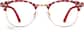 Front view of Browline Glasses 1913418 in Red thumbnail