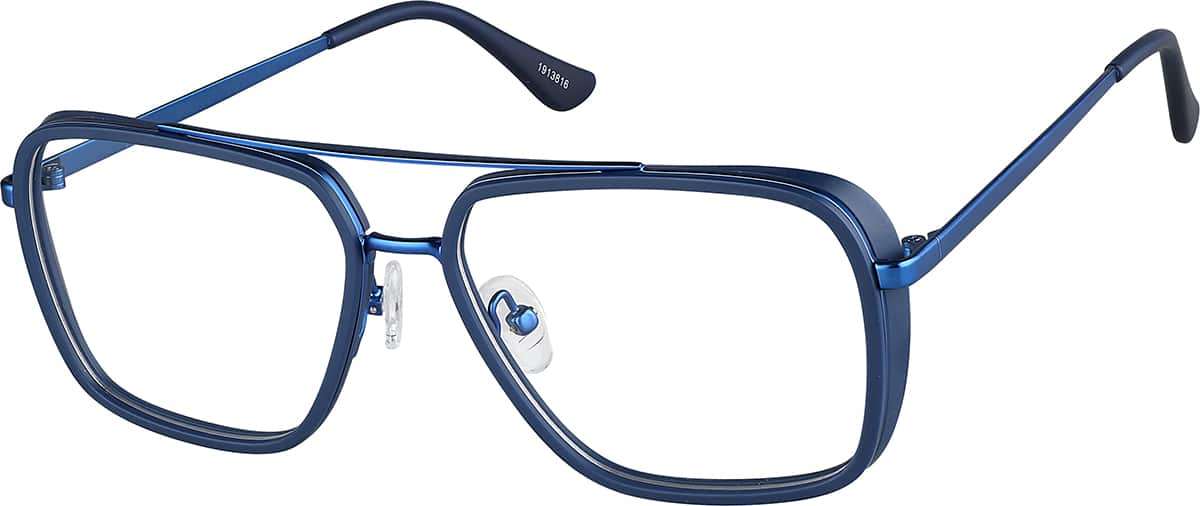 Angle view of Aviator Glasses 1913816 in Blue