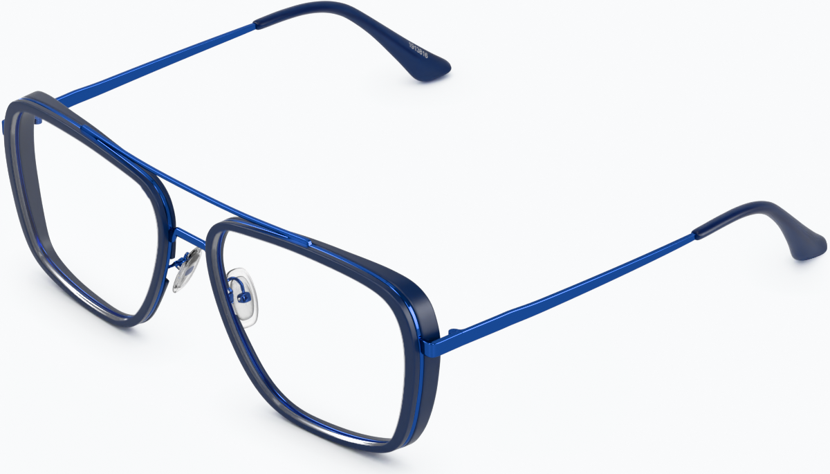 Angle view of Aviator Glasses 1913816 in Blue thumbnail