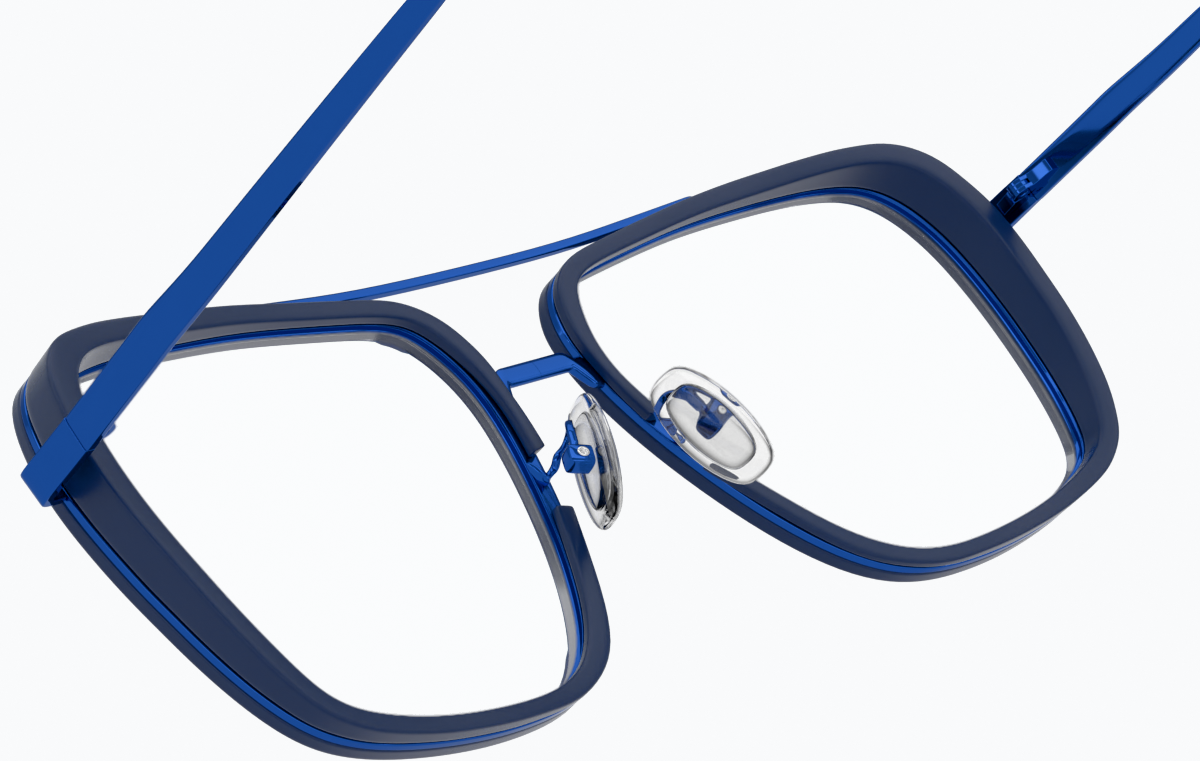 See-through view of Aviator Glasses 1913816 in Blue thumbnail