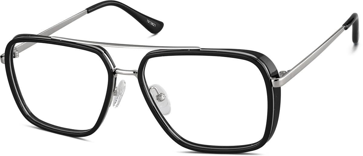 Angle view of Aviator Glasses 1913821 in Black