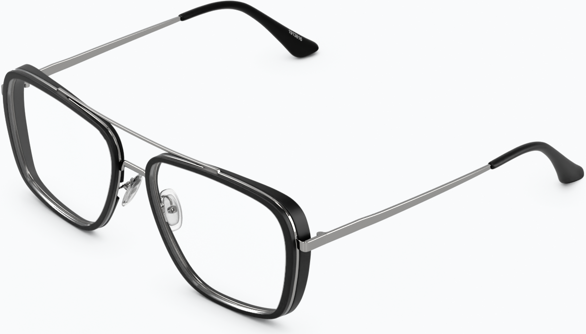 Angle view of Aviator Glasses 1913821 in Black thumbnail