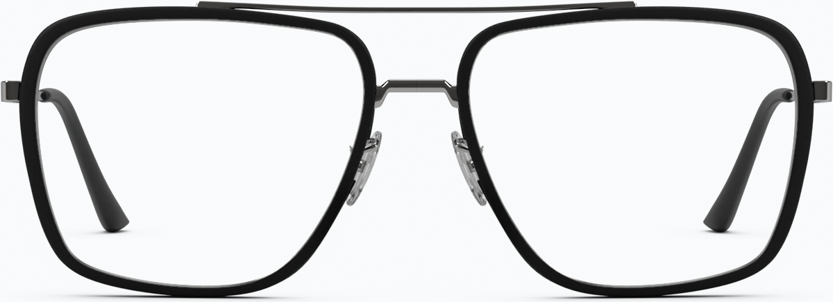 Front view of Aviator Glasses 1913821 in Black thumbnail