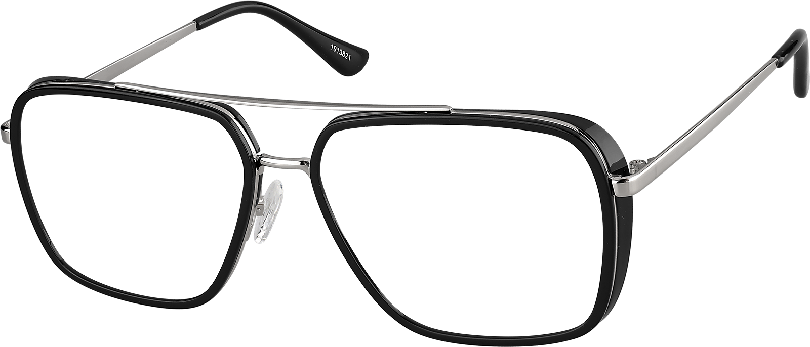 Angle view of Aviator Glasses 1913821 in Black