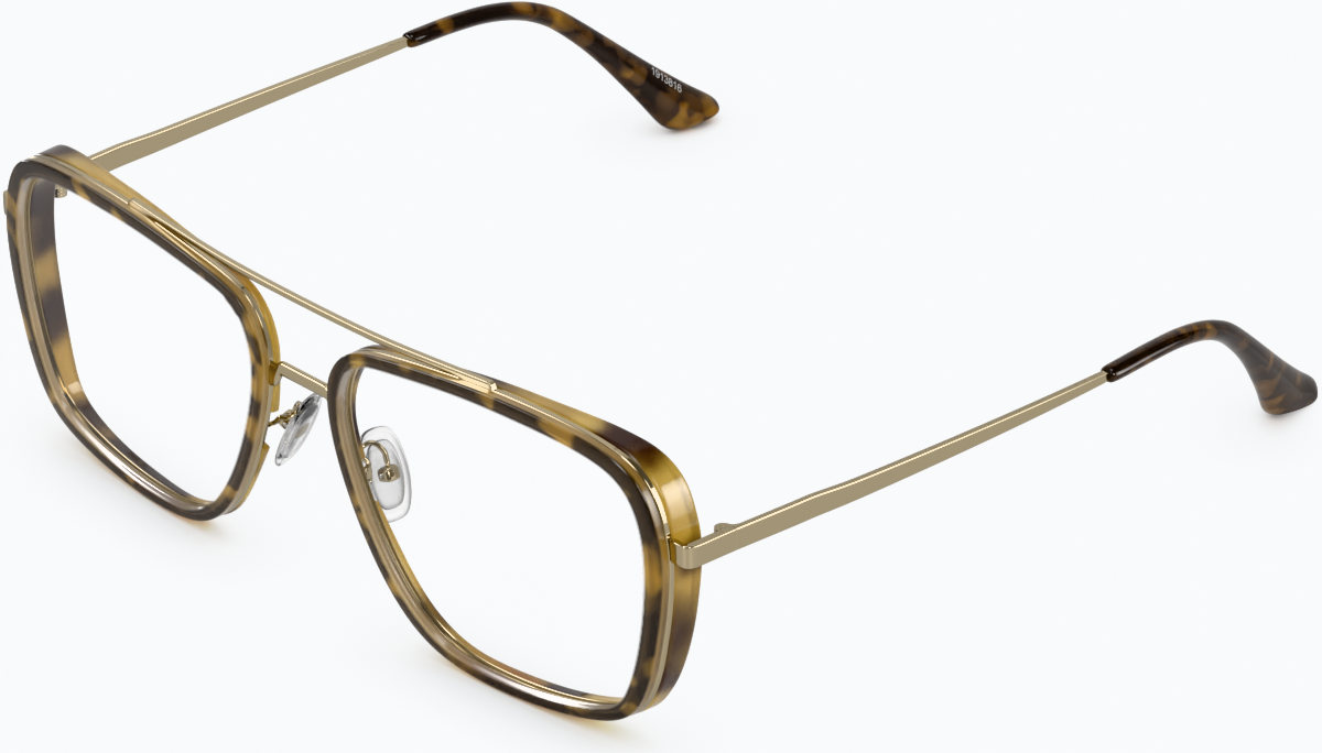 Angle view of Aviator Glasses 1913825 in Tortoiseshell thumbnail