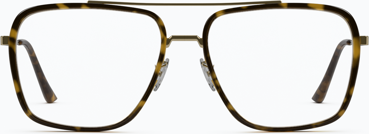 Front view of Aviator Glasses 1913825 in Tortoiseshell thumbnail