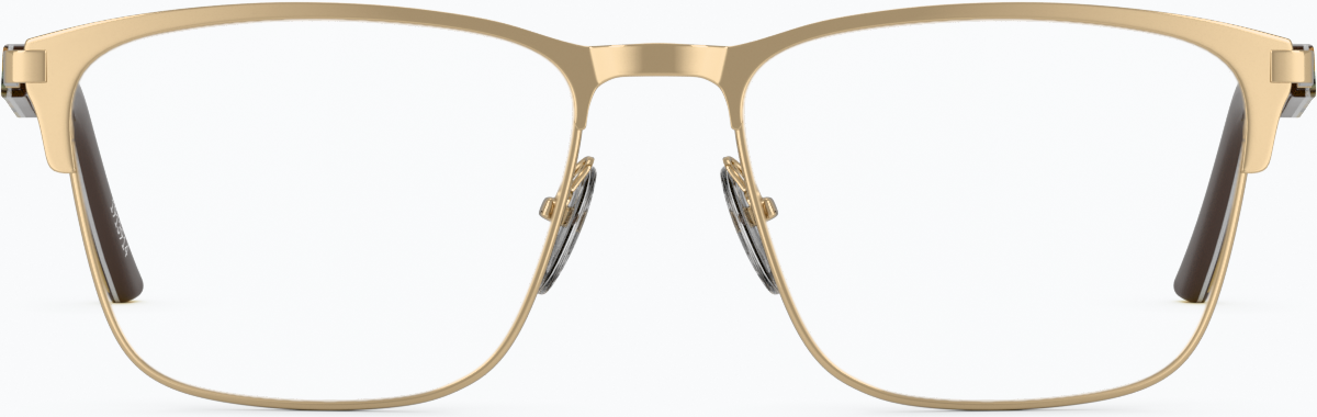 Front view of Square Glasses 1913914 in Gold thumbnail
