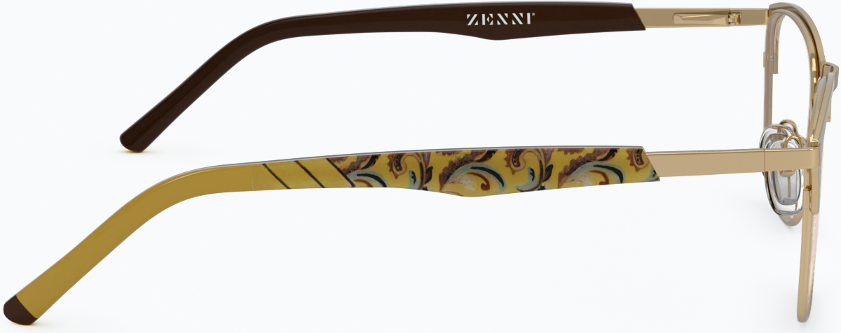 Side view of Square Glasses 1913914 in Gold thumbnail