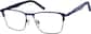 Angle view of Square Glasses 1913916 in Blue thumbnail