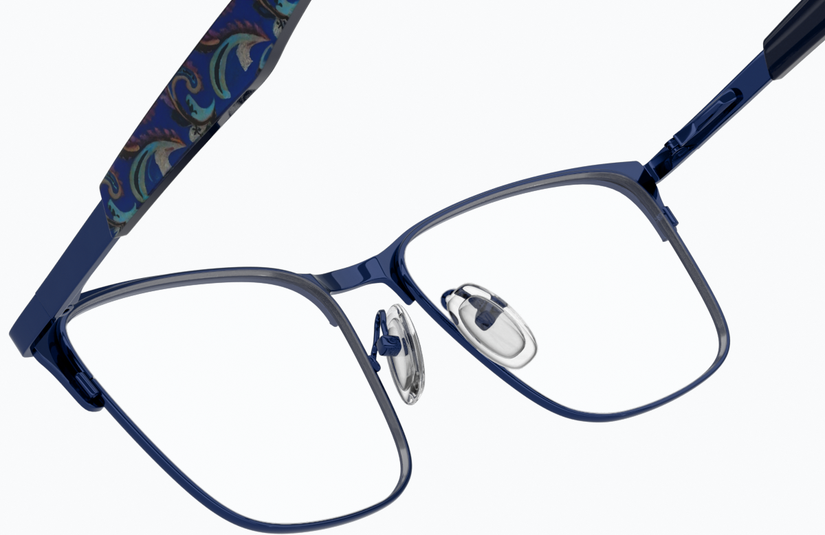 See-through view of Square Glasses 1913916 in Blue thumbnail