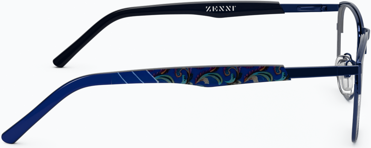 Side view of Square Glasses 1913916 in Blue thumbnail