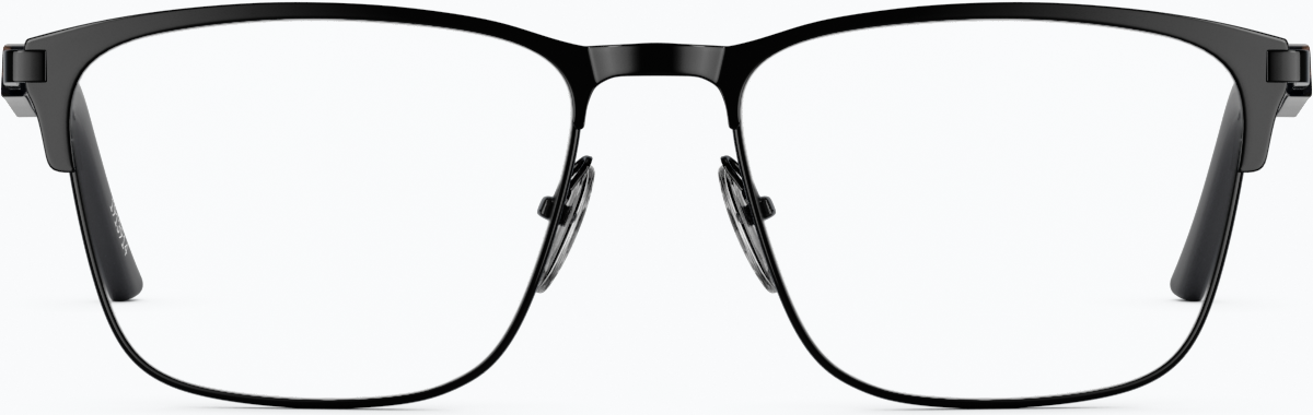 Front view of Square Glasses 1913921 in Black thumbnail