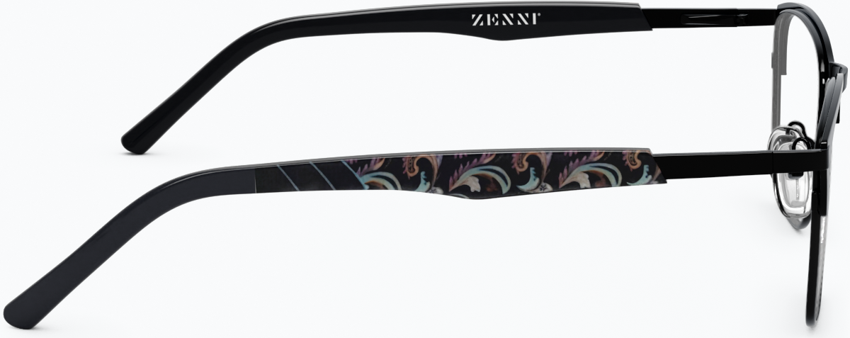 Side view of Square Glasses 1913921 in Black thumbnail