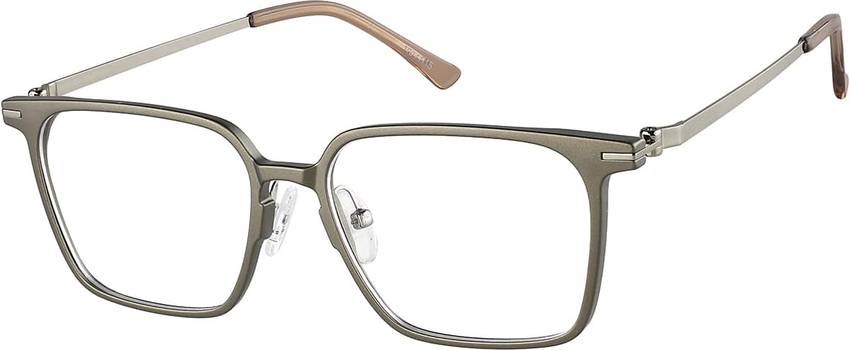 Angle view of Square Glasses 1914115 in Brown