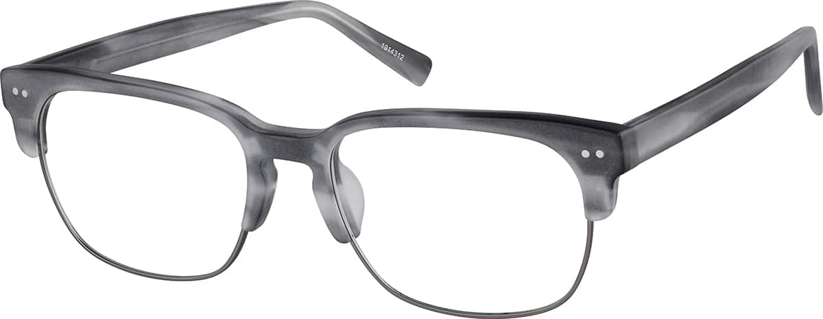 Angle view of Browline Glasses 1914312 in Gray