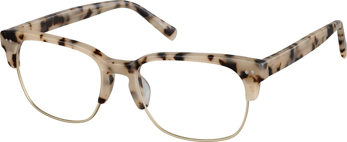 Angle view of Browline Glasses 1914335 in Ivory Tortoiseshell