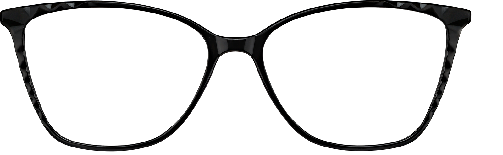 Front view of Cat-eye Glasses 1914421 in Black