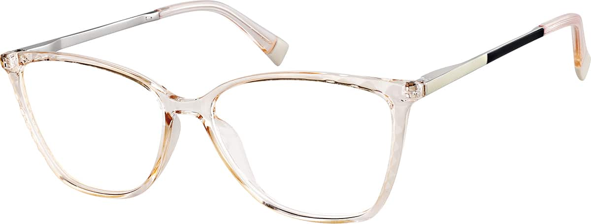 Angle view of Cat-eye Glasses 1914433 in Cream