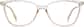Front view of Cat-eye Glasses 1914433 in Cream thumbnail