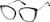 Angle view of Cat-Eye Glasses 1914521 in Black thumbnail