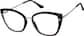 Angle view of Cat-Eye Glasses 1914521 in Black thumbnail