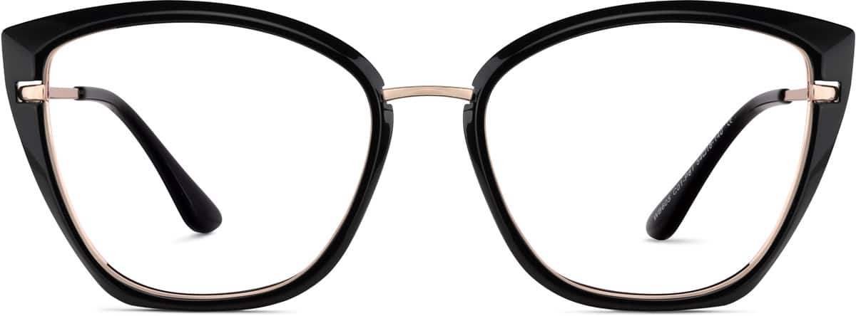 Front view of Cat-Eye Glasses 1914521 in Black